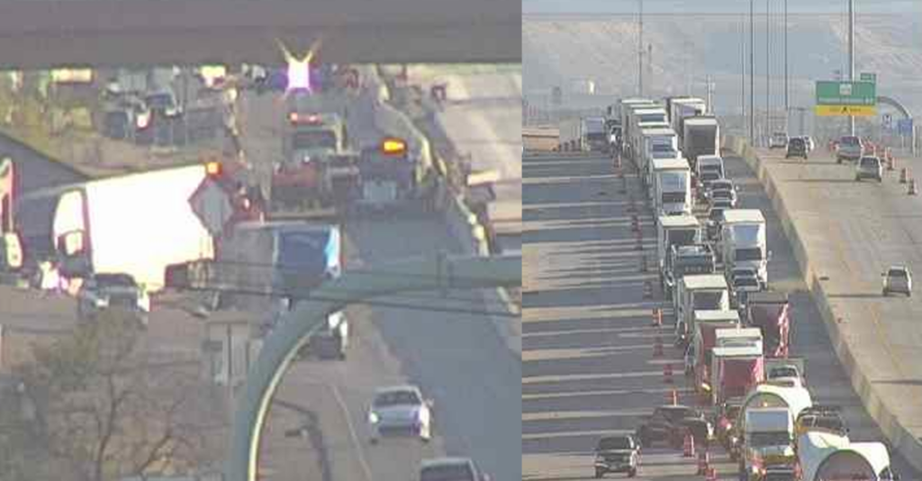 Accidente en la I-10 Oeste cerca de Vinton provoca cierre de carriles