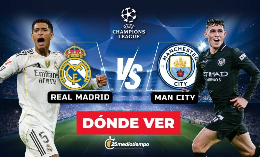 Real Madrid y Manchester City: Cómo ver EN VIVO la Jornada 7 de Champions League 2025