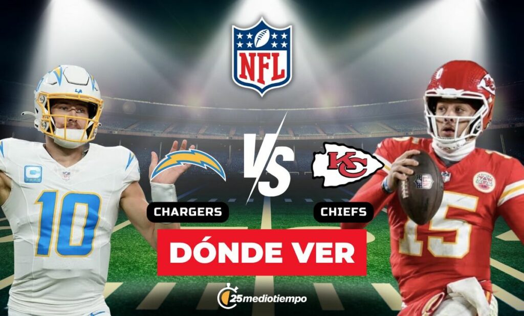 ¿Cómo ver EN VIVO el emocionante partido Chargers vs. Chiefs? Guía de horario y canal para la Semana 15 NFL 2025