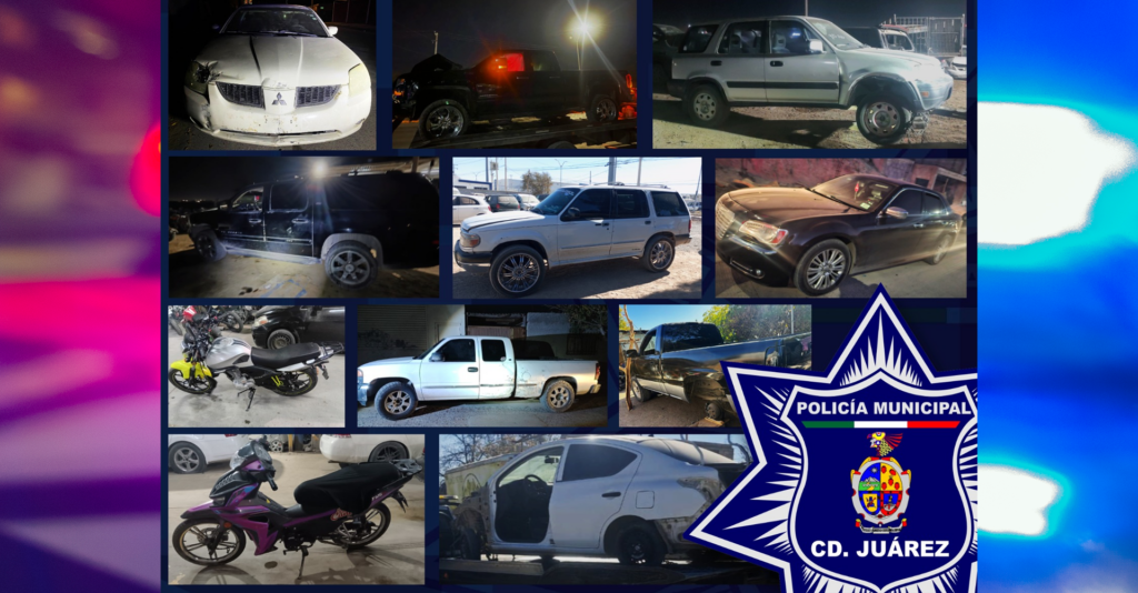 Recuperación de vehículos robados: Policía Municipal de Ciudad Juárez intensifica operativos especiales