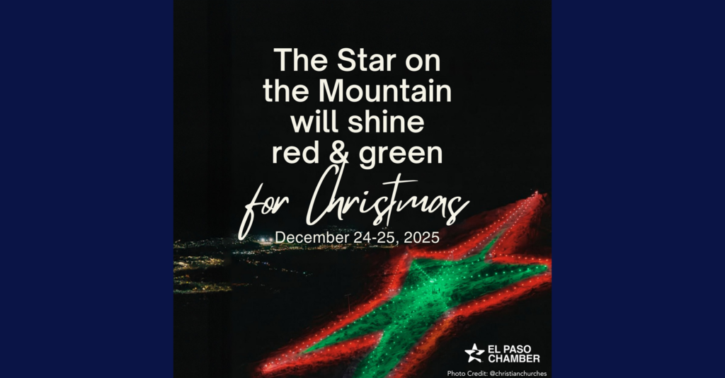 La Estrella de El Paso Brillará en Colores Navideños para Celebrar la Navidad