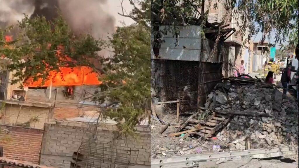 Incendio en El Salto: Familia Evacuada a Tiempo Tras Consumir Casa por Chatarra Acumulada