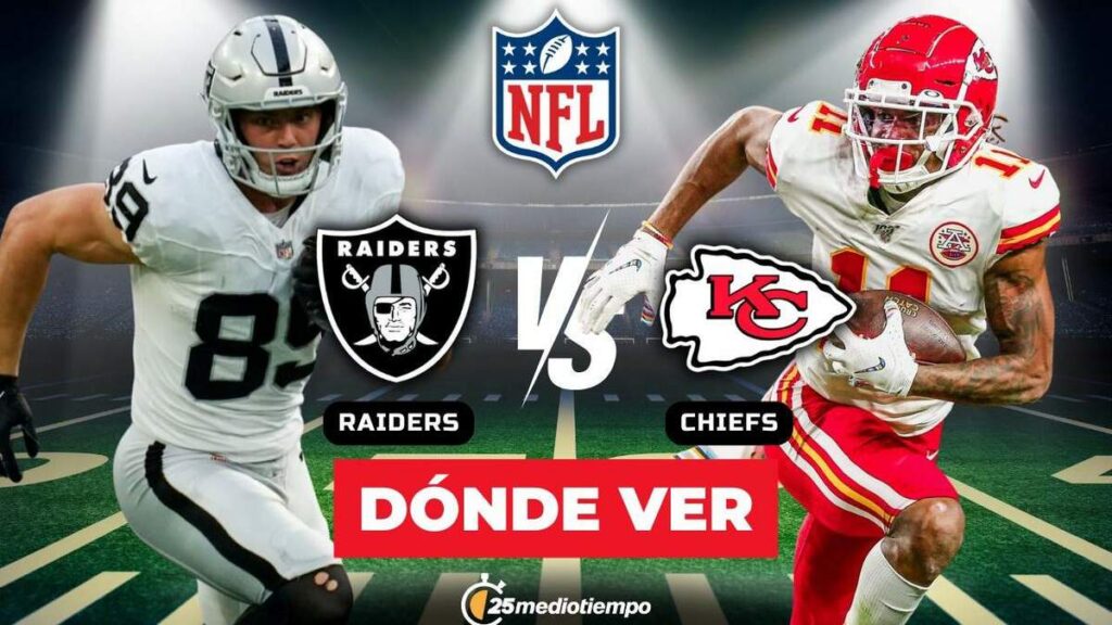 ¿Cómo y dónde ver EN VIVO el emocionante partido Chiefs vs Raiders de la Semana 18 de la NFL?