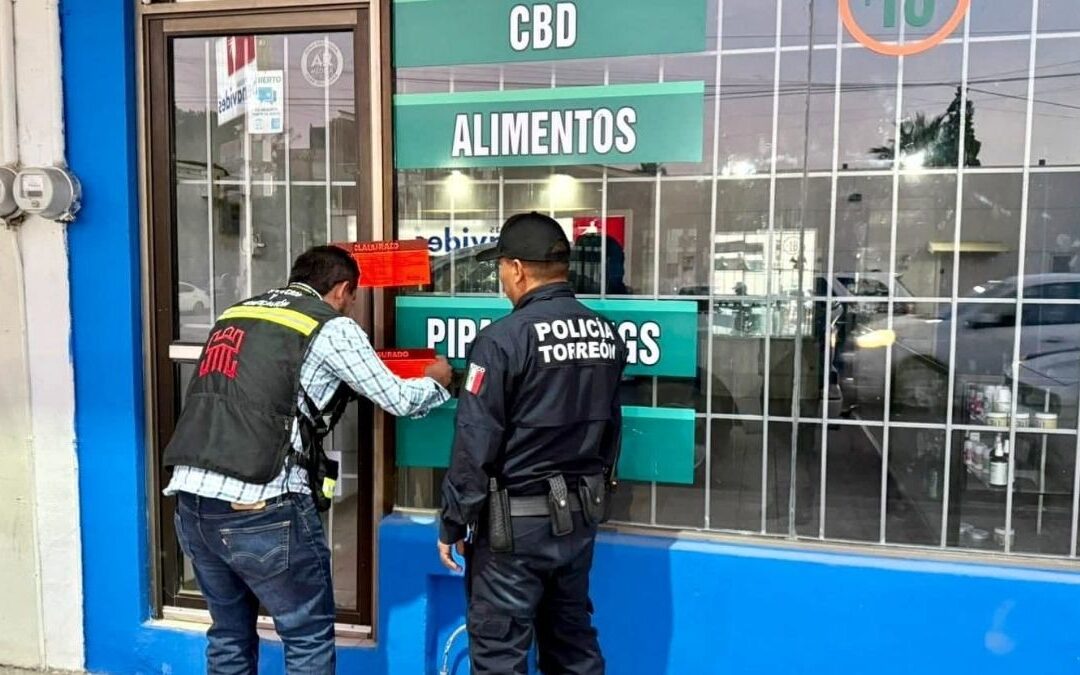 Clausura de Tienda de Derivados de Cannabis en Torreón: Personal Intenta Obstaculizar la Acción